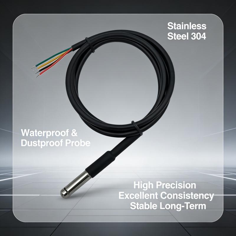 1 Stück SHT40 SHT30 SHT20 SHTC3 SHT45 SHT35 SHT31 Digitaler Temperatur- und Feuchtigkeitssensor Edelstahl-I2C-Sonde mit IIC-Schnittstelle