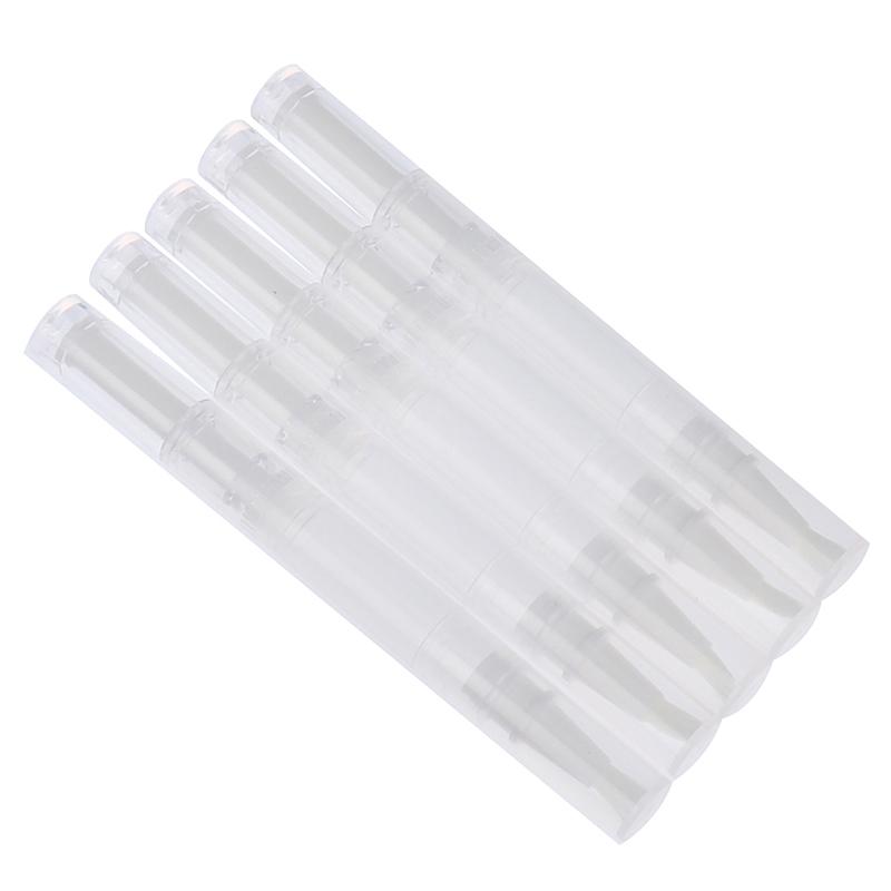 5Pcs 3Ml Nail Nutrition Oil Empty Pen Botttle With Brush Applicator Nail Tools