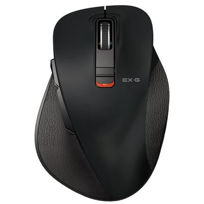 Elecom Wireless Mouse Bluetooth Grip 5 Button L Size Black EX-G Multi-Pairing M-XGL15BBBK