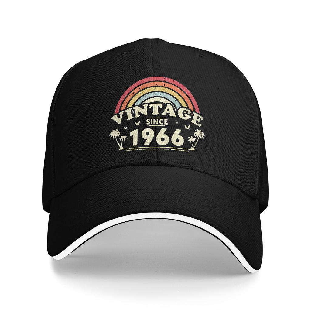 Geboren 1966 Vintage 60 Jahre alt lustig 60. Geburtstag Merch Herren Damen Baseballkappen Truckerhut Mode Formelle Kopfbedeckung