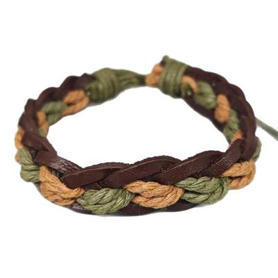 Herren Europäisches & Amerikanisches Retro Geflochtenes Lederarmband Set