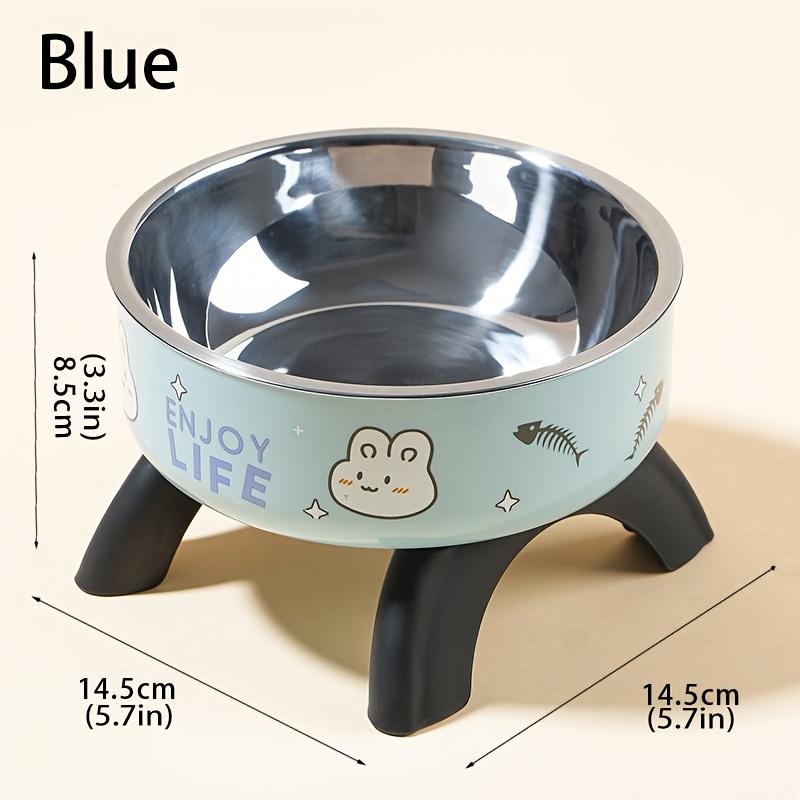 Stainless Steel Non-Slip Pet Bowl - Elevated, Spill-Proof Design for Small Dogs & Cats with Cute Pattern