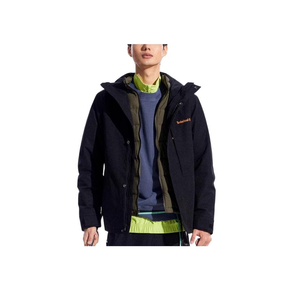 Timberland Three-In-One Inner Lining Waterproof Breathable Warm Windproof Jacket Men Jackets Black A41V3001