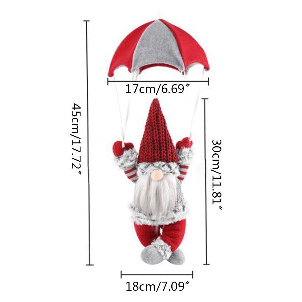 Christmas Swedish Gnome Parachute Hanging Pendant Ornaments Xmas Festival Decoration Supplies
