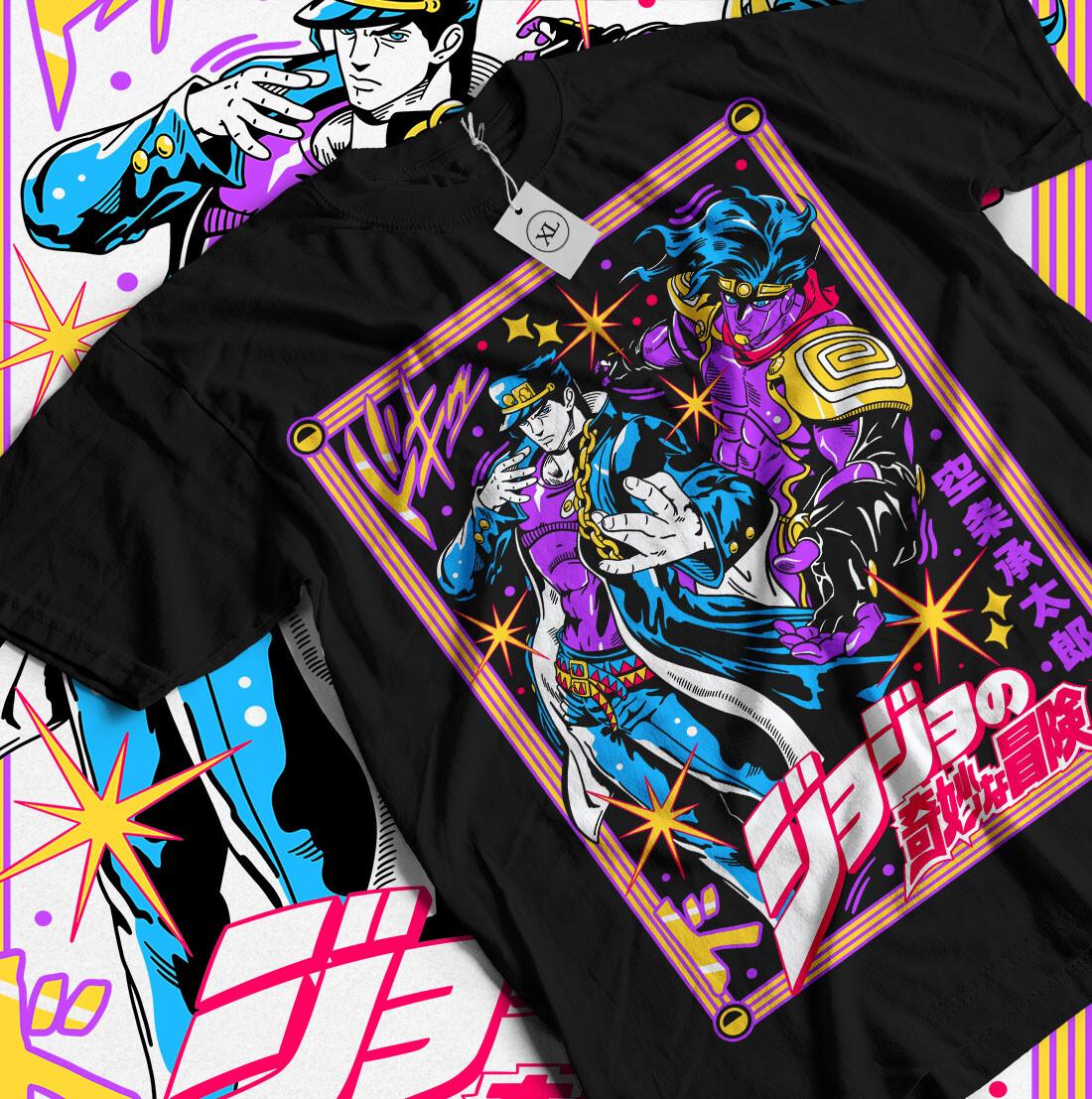 JoJo Bizarre T-shirt Adventure JoJo Anime Manga Jolyne Jotaro shirt All Size L