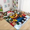 1Pc Christmas Minions Snowscape Carpet Rug Soft Washable Antislip Home Living Room Sofa Mats Personalized Christmas Rug