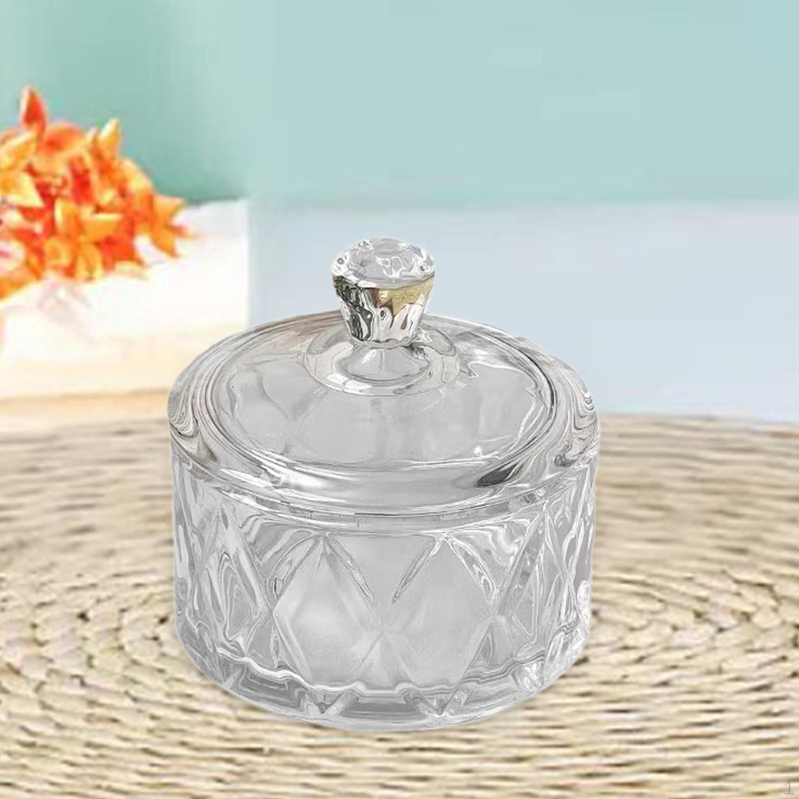 

Конфеты Сладкая банка Тарелка Контейнер для еды Хранение печенья с крышкой для Кофейни Бар Кухня Diamond Pattern