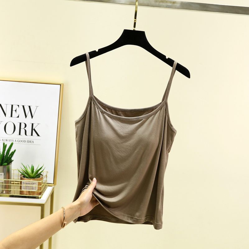 

Топ-майка женская весенне-летняя модальная бесшовная без косточек, нижнее белье, которое делает вашу спину более красивой, топы, верхняя одежда, футболка без рукавов для ношения под низ Dark card XL (60.00 kg-70.00 kg recommended