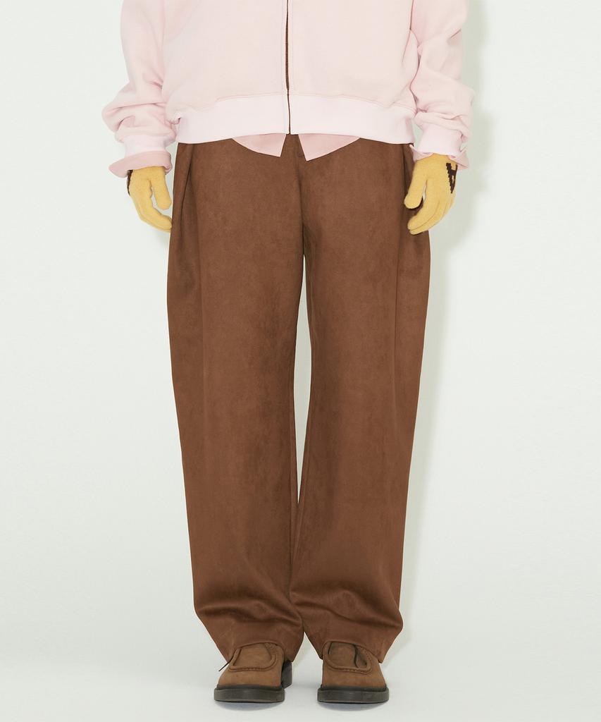 NOHANT Suede Balloon Pants Brown