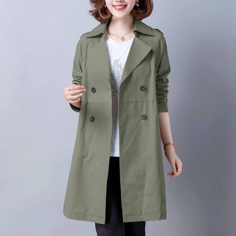 Women s Windbreaker Coat Loose Windbreaker Coat Women s Medium Long Style Spring and Autumn M