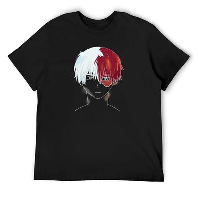 Shoto Todoroki (BNHA) T-Shirt blau Archivrohlinge lustige Geschenke Kurzarm-T-Shirt Herren