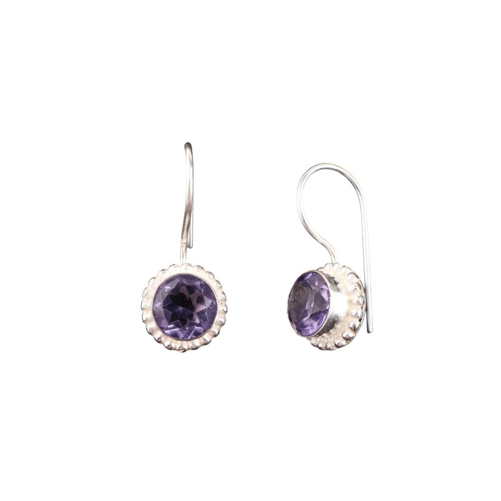 Iolite Gemstone 925 Sterling Silver Jewelry Handmade Drop/Dangle Earrings 0.93" EE-177-10