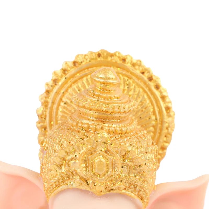 Gold Ganesha Elephant God Statue, Decorative Sculpture Figurine for Home Office Altar Decor, Auspicious Gift