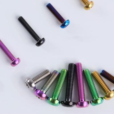 Multiple Color M3 X 6 8 10 12 15mm GR5 Titanium Alloy A2 T25 Torx Button Head D5.5mm Screw Bolt For Road Bike