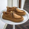 Fashion Men's Suede Genuine Leather Casual Shoes Lace-up Men Light Comfortable Driving Flats Mens Outdoor Oxfords Shoe