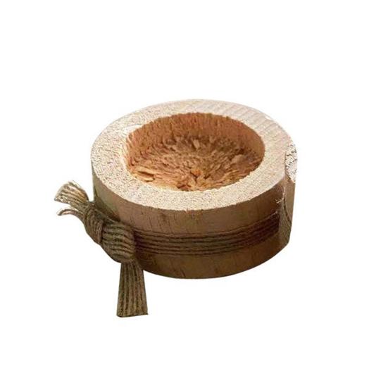 3Pcs Wooden Stump Candle Holder Votive Tealight Candle Stand Rustic Farmhouse Living Room Bathroom Candlestick Decoration Table Centerpiece Ornament