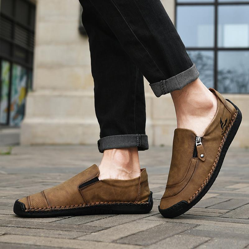 Handmade Men's Casual Shoes Comfortable And Breathable Moccasins Men Flats Shoes Driving Shoes