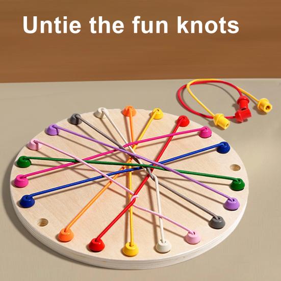 1 set pentru copii joc de descurcare cu frânghie, noduri răsucite de frânghie, joc de masă, provocare, gândire logică, interactiv, educațional, jucărie de dezlegare cu frânghie elastică