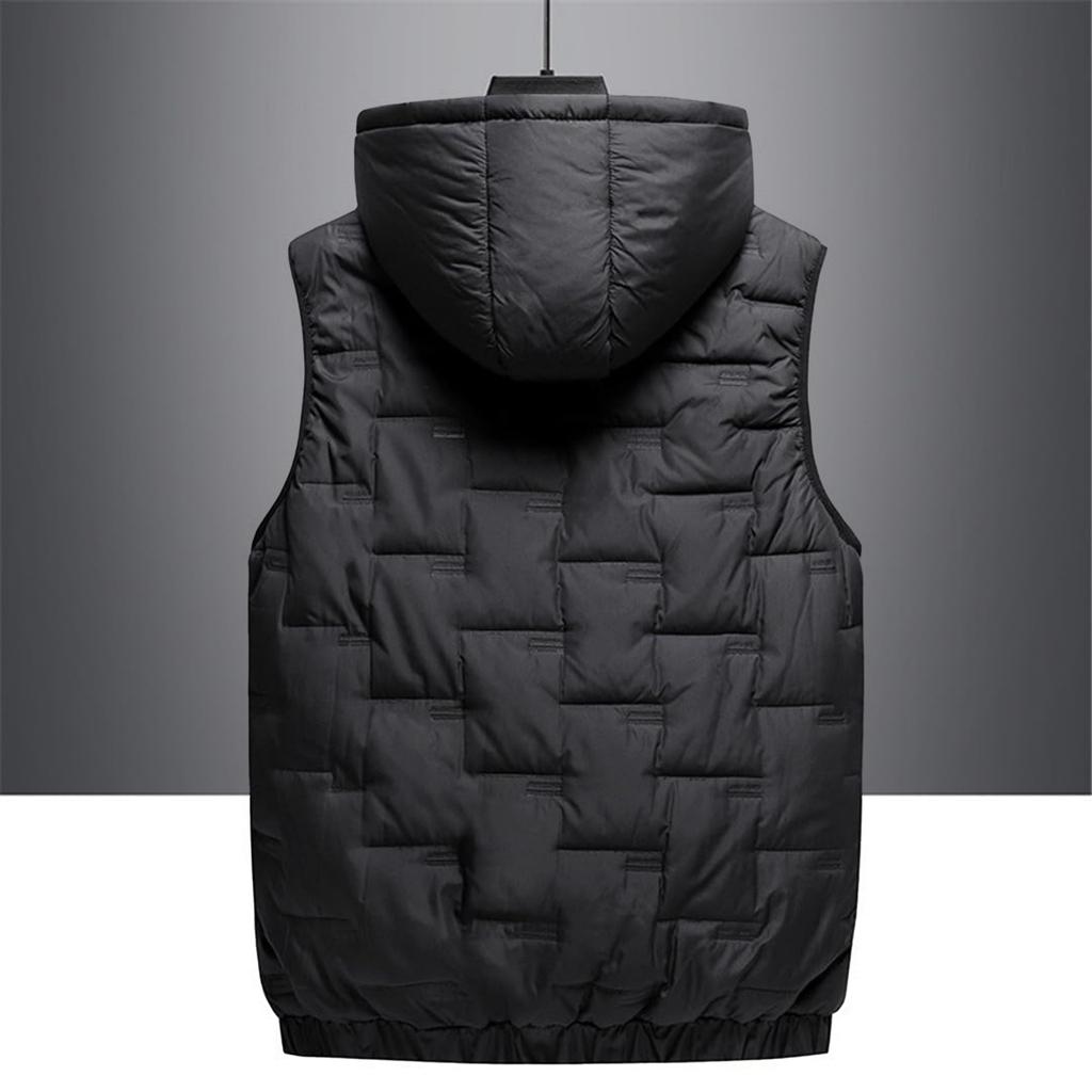 Thick Vest Men Fashion Warm Vests Sleeveless Jacket Coat Solid Color Waistcoat