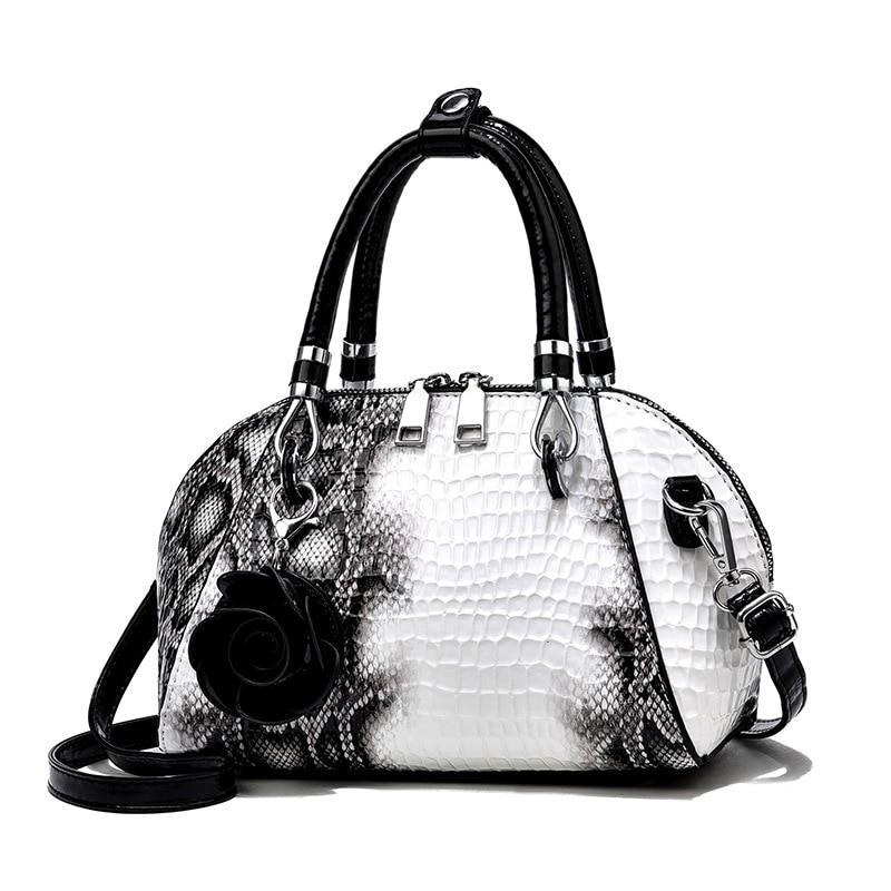 Blumenmode Handtasche Gelb Krokodilmuster Damen Tragetasche Damen Kleine Muschel Schultertaschen KTY