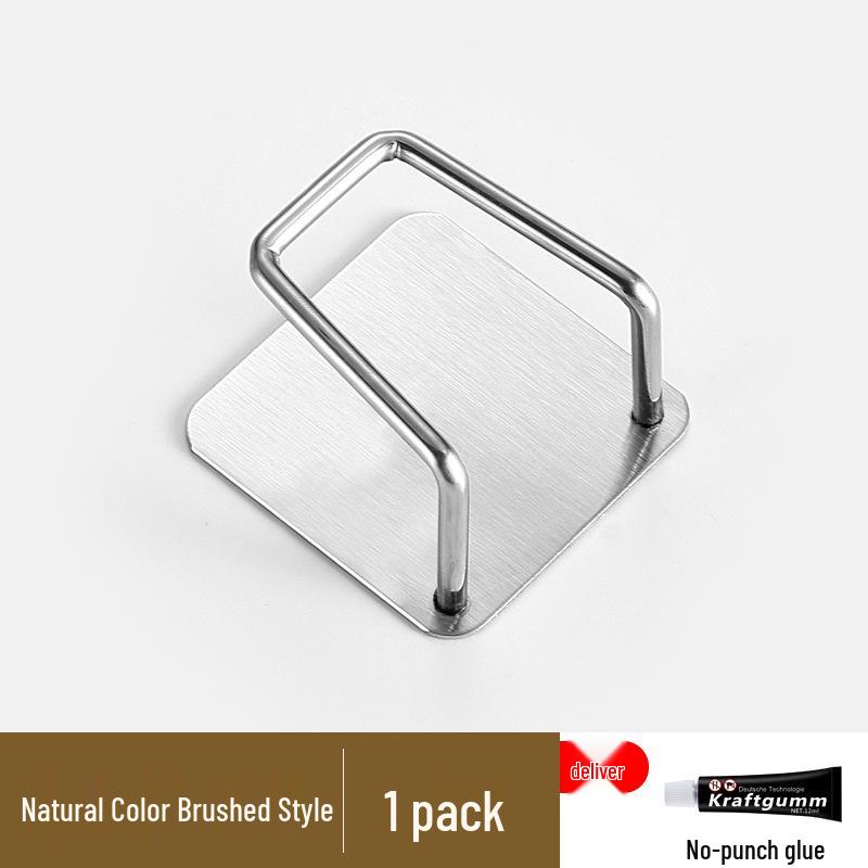 Wall-Mounted No-Punch Kitchen Pot Lid and Cutting Board Rack