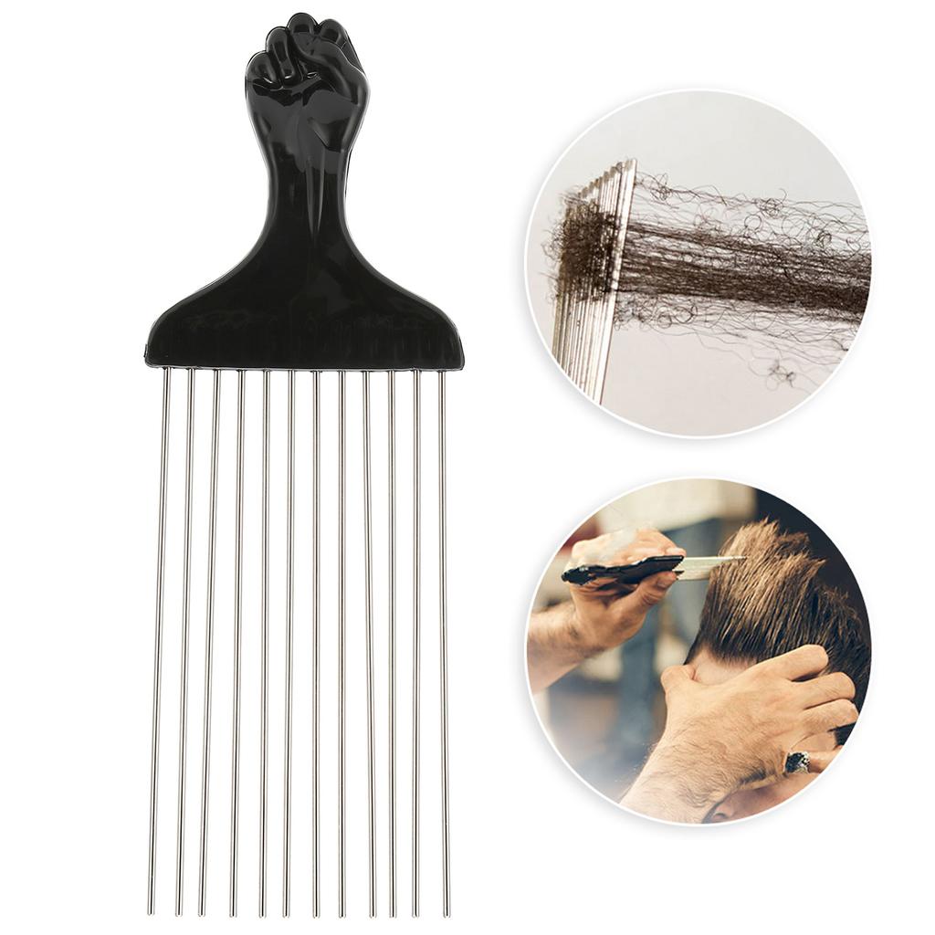 Professioneller Metall-Haarpick Entwirren Salon Friseursalon Pick Kamm Haarstyling-Werkzeug