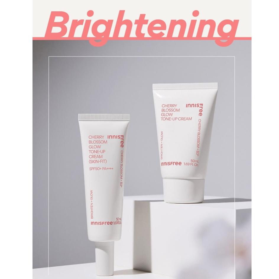 Innisfree Kirschblüten-Glow Ton-Up Creme 50ml Aufhellende Feuchtigkeitspflege für einen strahlenden Hautton