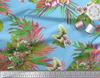 Soimoi Cotton Cambric Fabric Leaves & Lily Flower Print Sewing Fabric Metre 42 Inch