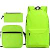 Backpack set, heat transfer student schoolbag, Oxford cloth backpack + shoulder bag + pencil case three-piece set