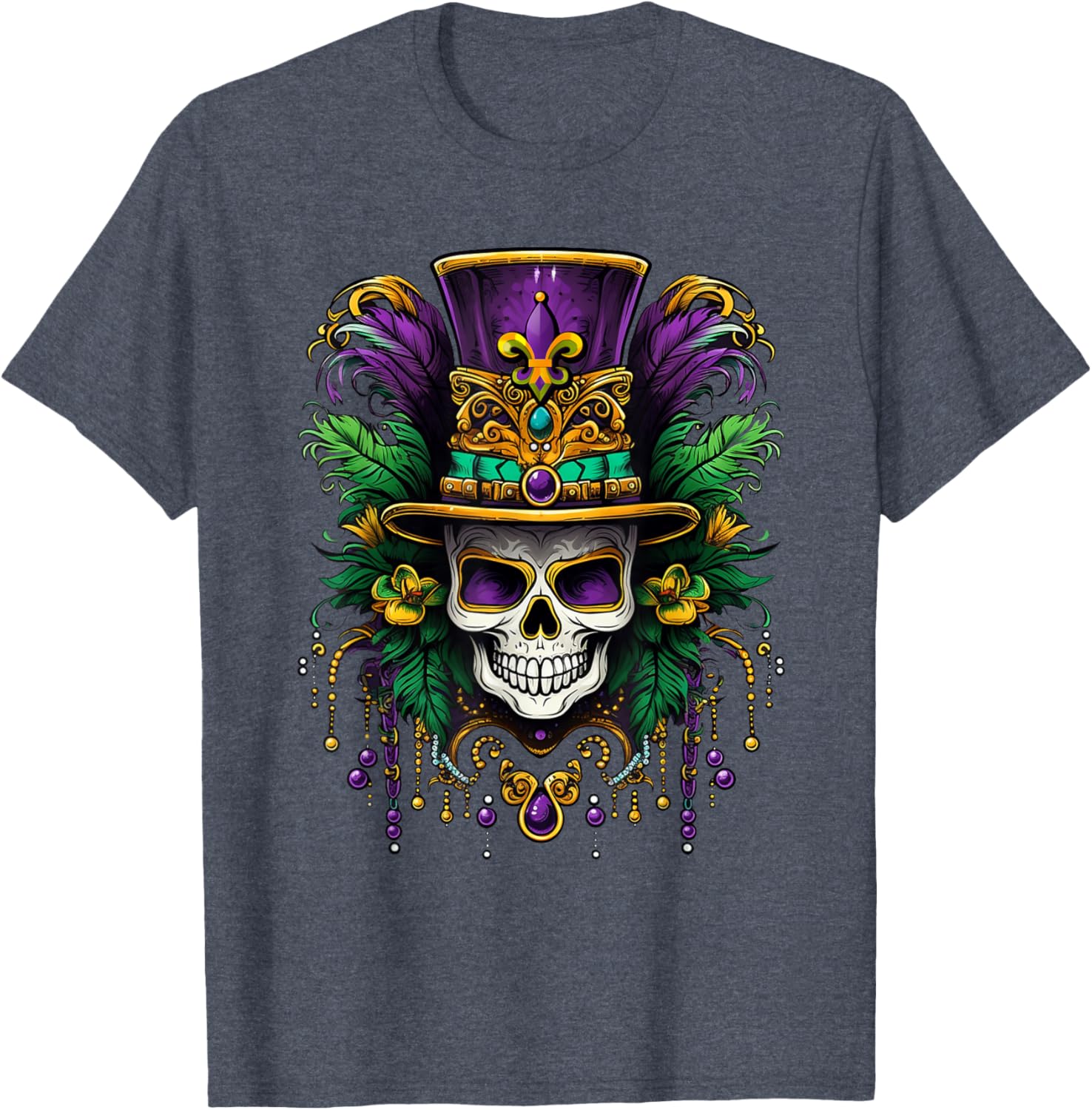 Mardi Gras Costume Sugar Skull Carnival New Orleans Trip TShirt Unisex Fashionable SpringSummer 2026 New Arrival S