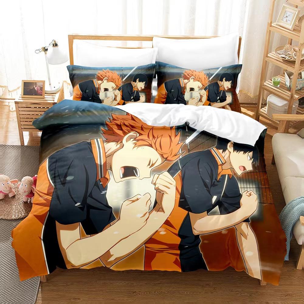 Cartoon 3D Digital Printing Children'S Student Dormitory Home Three Or Four-Piece Set