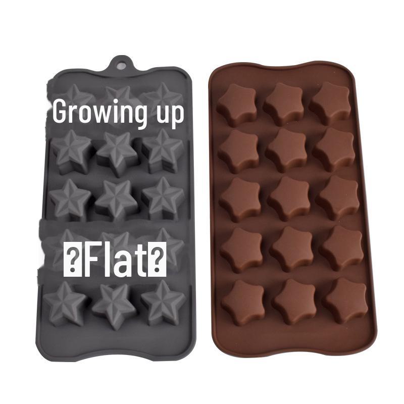 Silikonová 15hvězdičková forma na čokoládu, bonbóny, dort a led