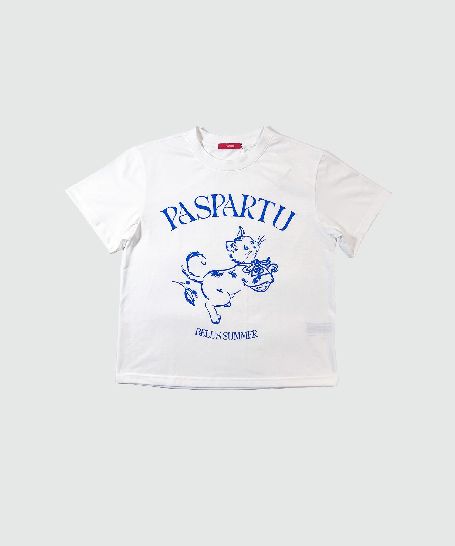 Paspartu Belle Summer Graphic Short Sleeve T-Shirt White