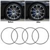 4Pcs 19 Inch Car Wheel Rim Ring Protector Scratch Resistant Self Adhesive Black Decorative Universal Wheel Rim Ring for Cars