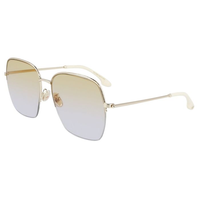 Lunettes de soleil carrées en métal VB214SA pour femme-doré
