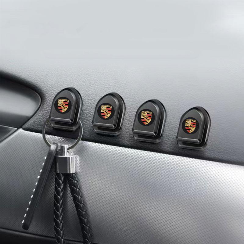 Mini háčiky na auto Čierne samolepiace neviditeľné háčiky Držiak na uloženie do interiéru Pre Porsche Boxster Cayenne Panamera Macan Cayman 911 918 996 917 991