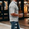 Stilvolle Herren Jacquard Polohemden mit Struktur 2026 Frühling Sommer Lässiges Kurzarm-Polohemd Herren Vintage Reißverschluss Kragen Pullover
