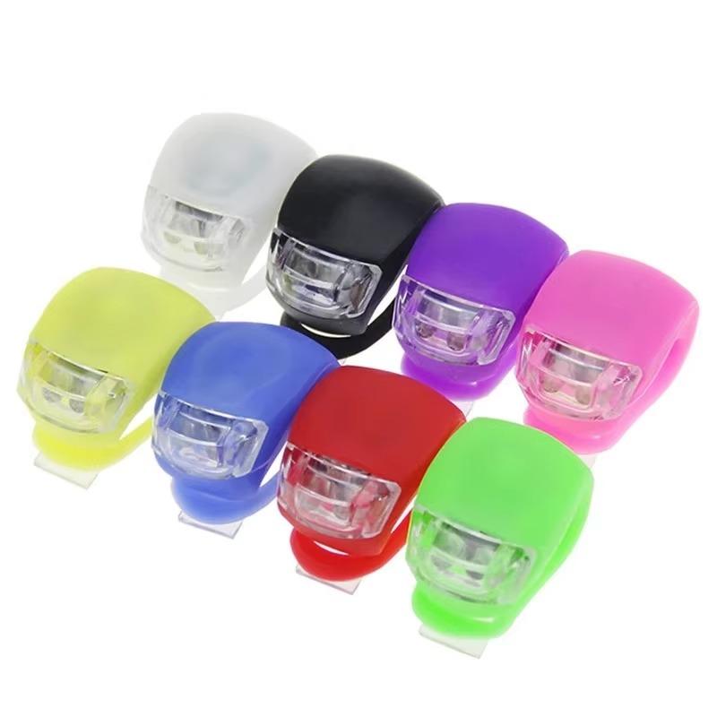Bicycle Headlight Silicone 3 Modes Bicycle Front and Rear Lights Waterproof LED Head and Front Wheel Bicycle Lights