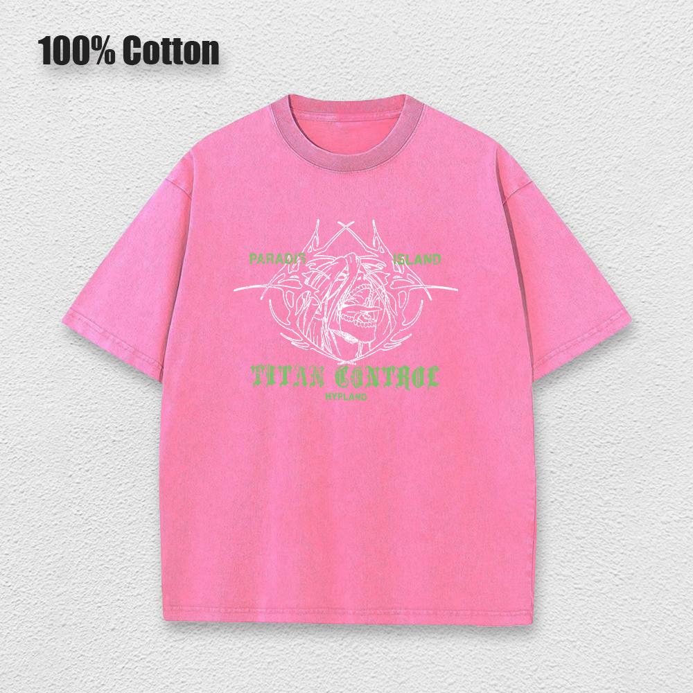 Anime Attack on Titan Syre T-skjorte Bomull Kort Ermet Trykt Streetwear Vintage Vasket T-skjorter Menn Harajuku Manga Grafisk