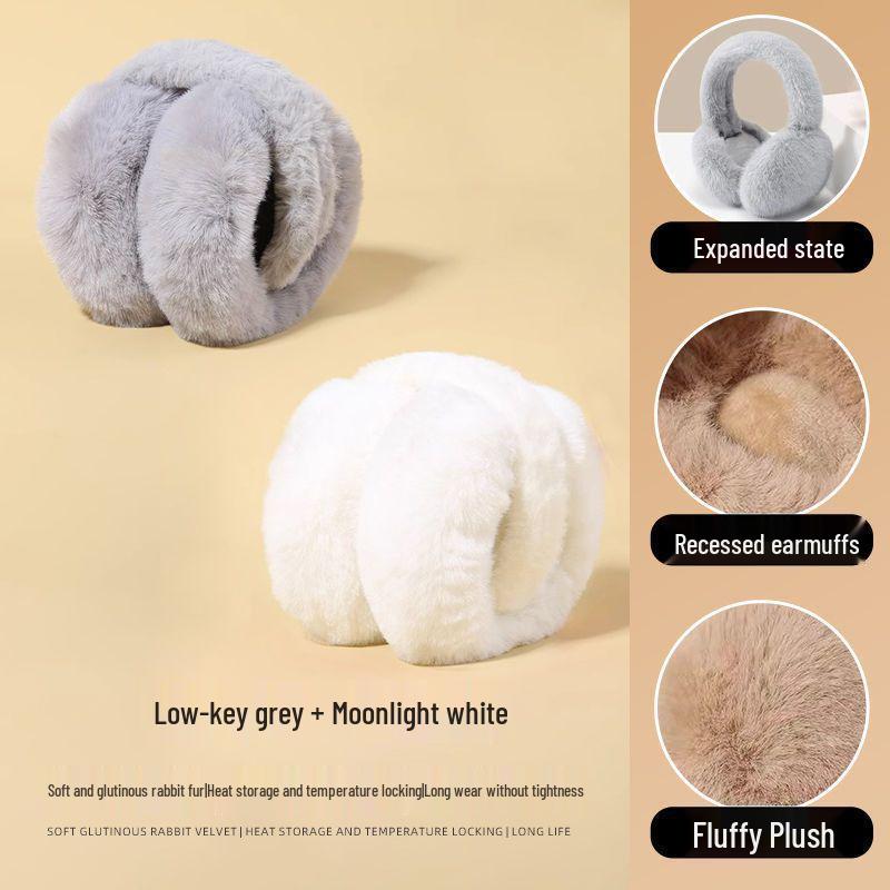 Cozy Foldable Winter Earmuffs: Cute, Warm, and Cold-Proof.