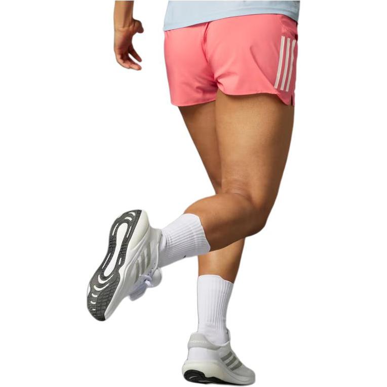 Adidas Boston Marathon® 2024 Own The Run Base Shorts Striped Print Loose Fit Casual Shorts Women Shorts Deep-Red IW0122