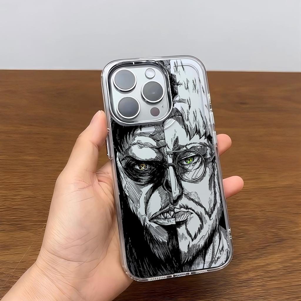 Hot Anime Black Attack On Titan Phone Case For iPhone 17 16e 16 15 14 13 12 11mini Pro Max X XR XSMAX 8 7 Air Plus Soft Cover