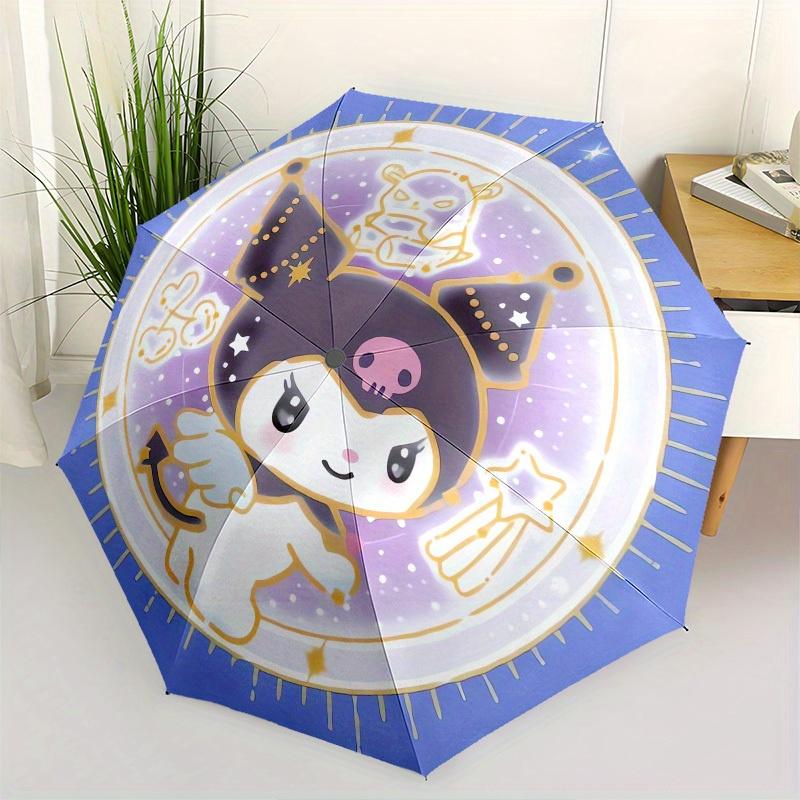 

1pc Cute Cat with Crown Illustration Umbrella with Plastic Handle,Suitable for All Seasons Home Travel Outdoor UmbrellaSanlio045