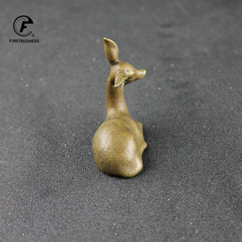 retro copper Christmas Deer Christmas Elk brass Reindeer Christmas Decoration home decoration accessories modern Miniature Props