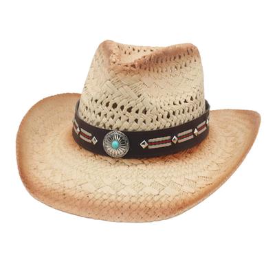 Cross-Border Western Cowboy Hat New Crimped Jazz Hat Top Hat Women European And American Style Summer Big Brim Straw Hat Wholesale