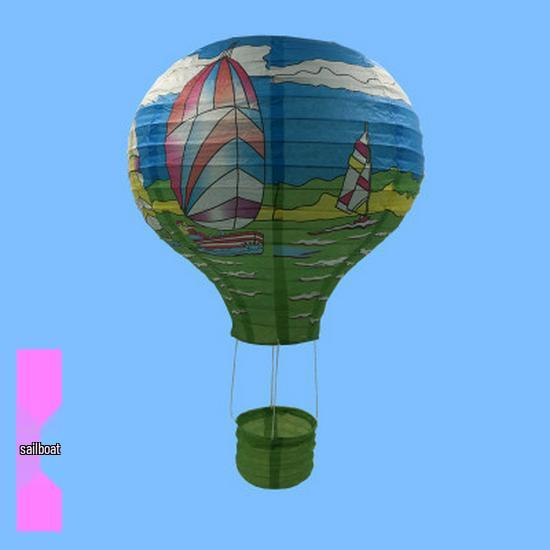 Hand-Folded Rainbow Hot Air Balloon Lantern - Christmas, Birthday, Party, Kindergarten Hanging Decoration