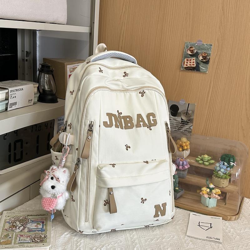 Fashion Korean version backpack large capacity letter trendy cool versatile casual backpack Harajuku junior high school college student schoolbag