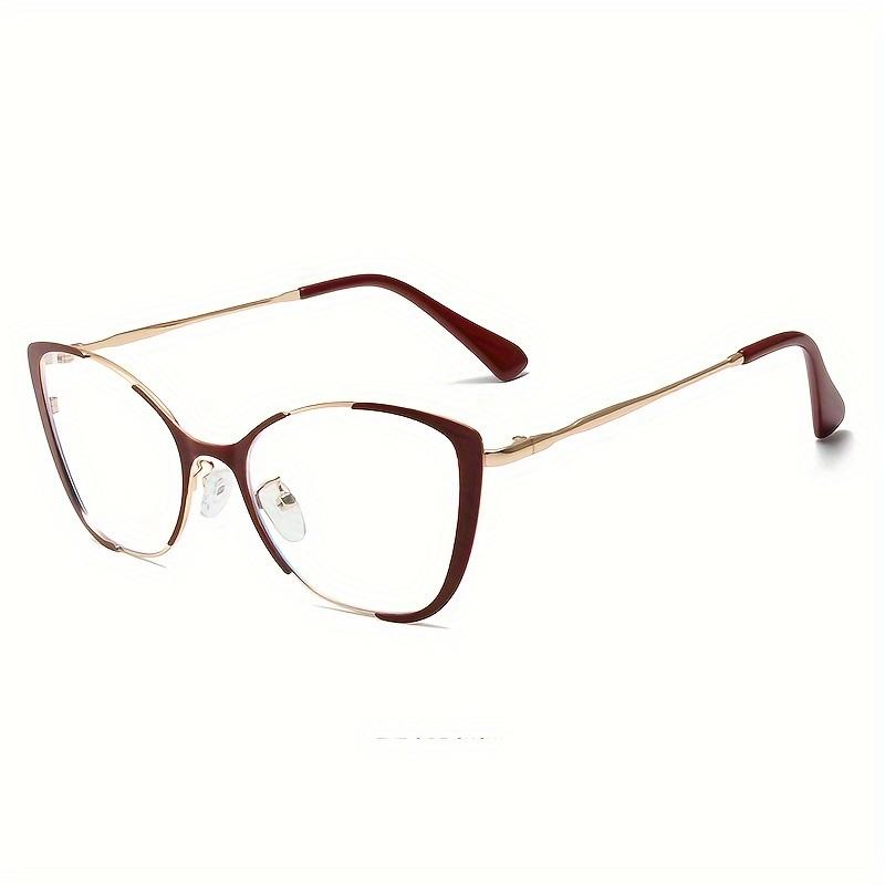 

Очки Кошачий глаз с цветной оправой, прозрачными линзами, модные компьютерные очки, оптические очки для женщин красный