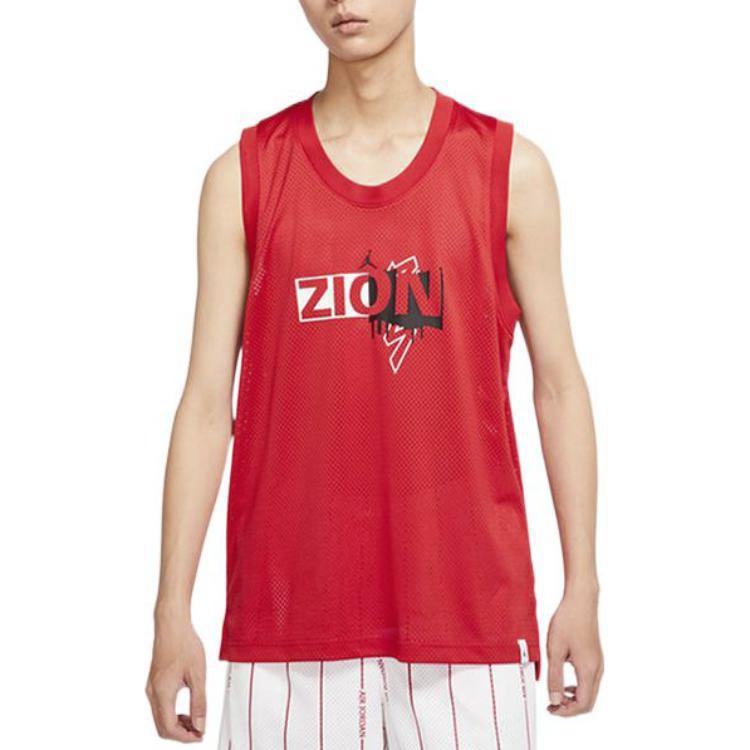 Jordan Zion Tank Tops Men's Red DX6583-657
