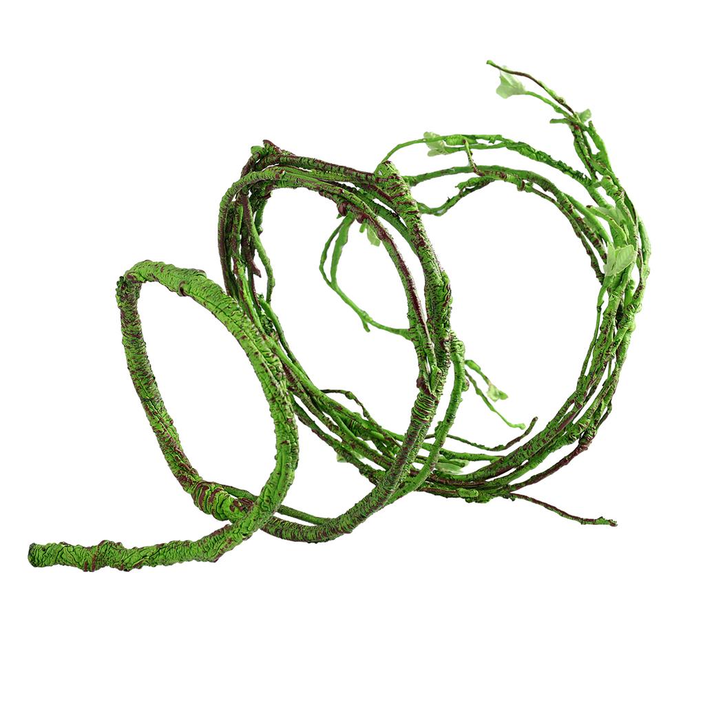 Vines For Reptiles Terrarium Plants Cage Accessories Gecko Tank Hanging Artificial Leaves Fake